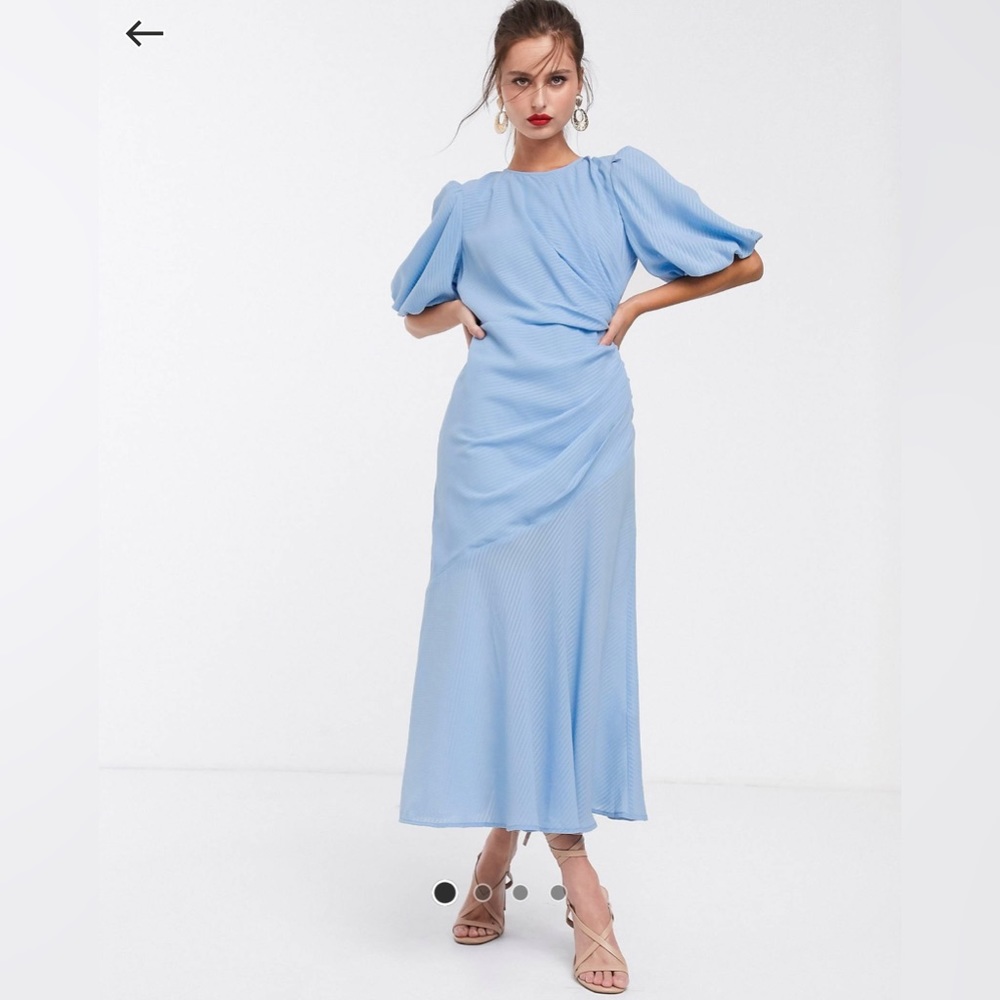 Light blue midi cocktail dress